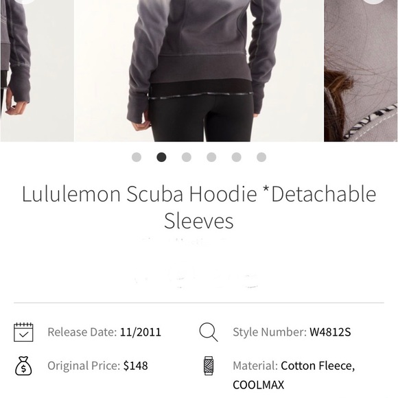 🌟HP🌟EUC Lululemon Special Edition Burgundy Hoodie detachable sleeves - size 10 - Picture 15 of 16